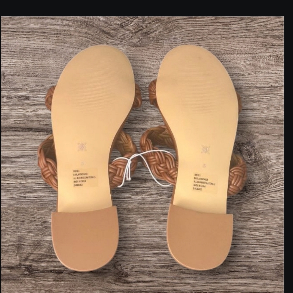 Bcbgeneration Darla Braided Strap Brown Gold Heel… - image 5